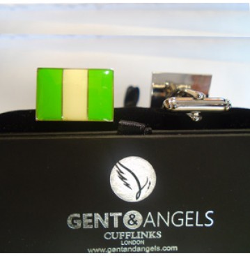 Gent and Angels  cufflinks(green and white)