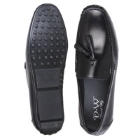 David Wej  boat tassel loafers -black