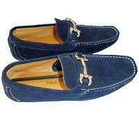 Ferragamo men's loafers shoe - navy blue