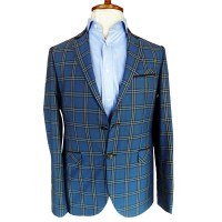 Warthel Men’s Blazer – Light blue checked